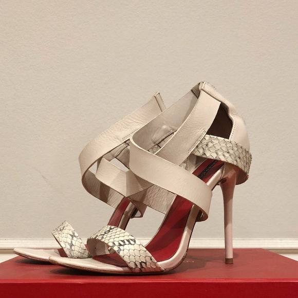 cream stiletto sandals